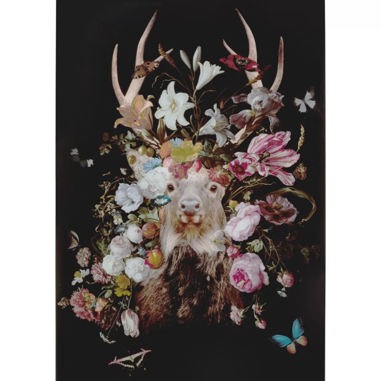 KARE Design Bilder | Glasbild Deer Garden 80X120Cm