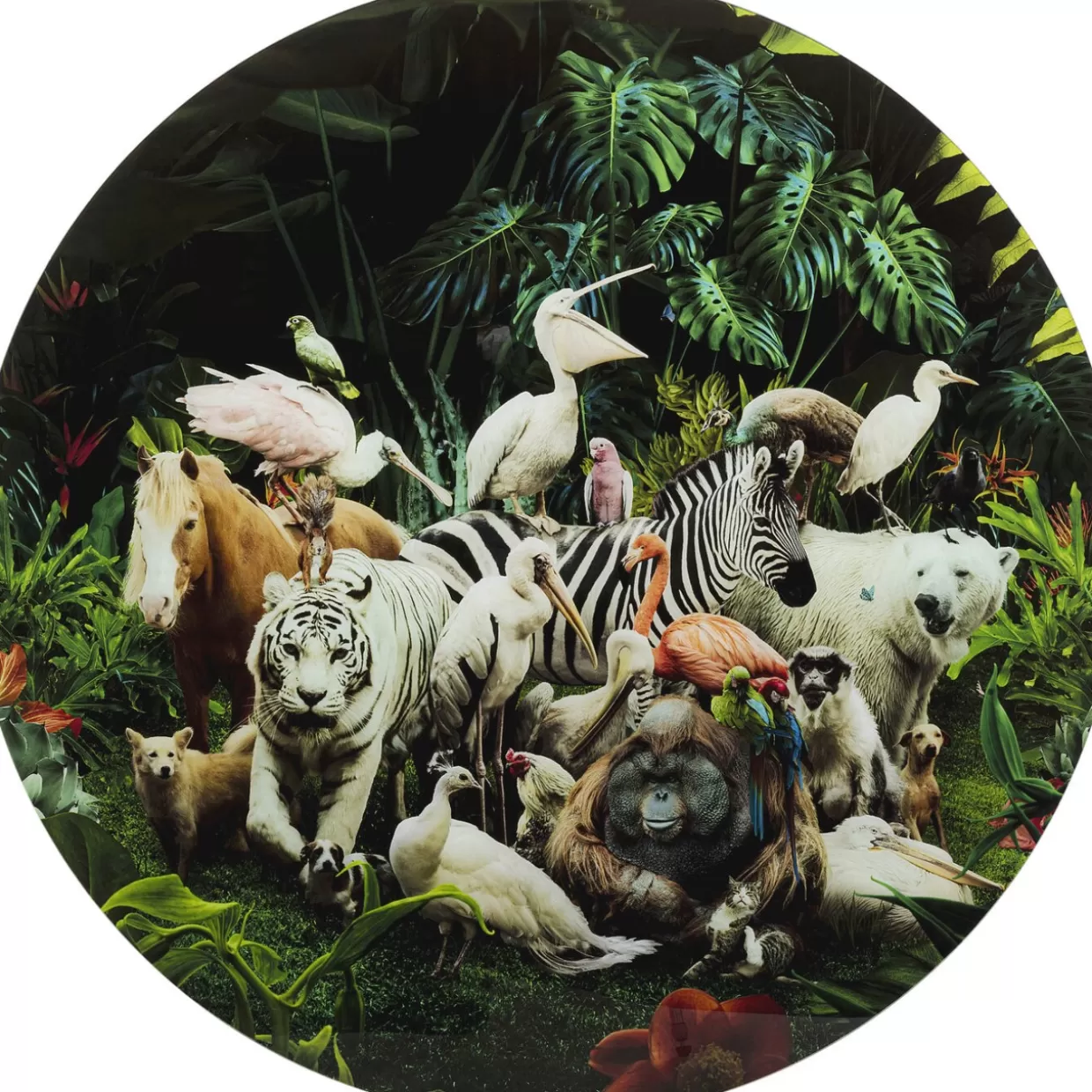 KARE Design Bilder | Glasbild Jungle Animals O120Cm