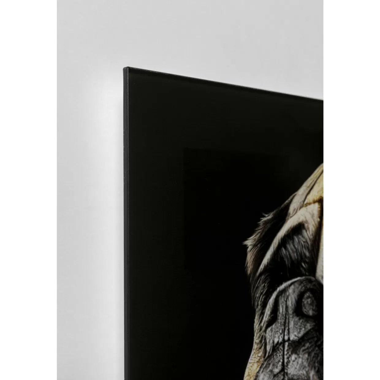 KARE Design Bilder | Glasbild King Pug 40X60Cm