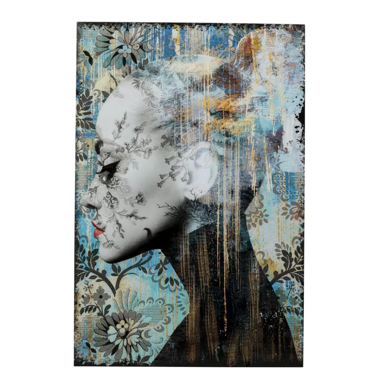 KARE Design Bilder | Glasbild Lady Flower 100X150Cm
