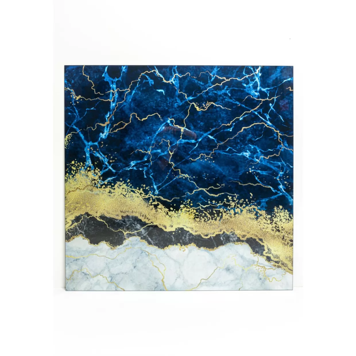 KARE Design Bilder | Glasbild Metallic Ocean 100X100Cm