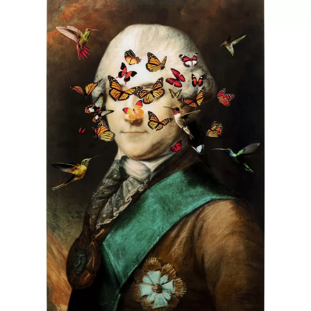 KARE Design Bilder | Glasbild Noble Butterfly 100X150Cm