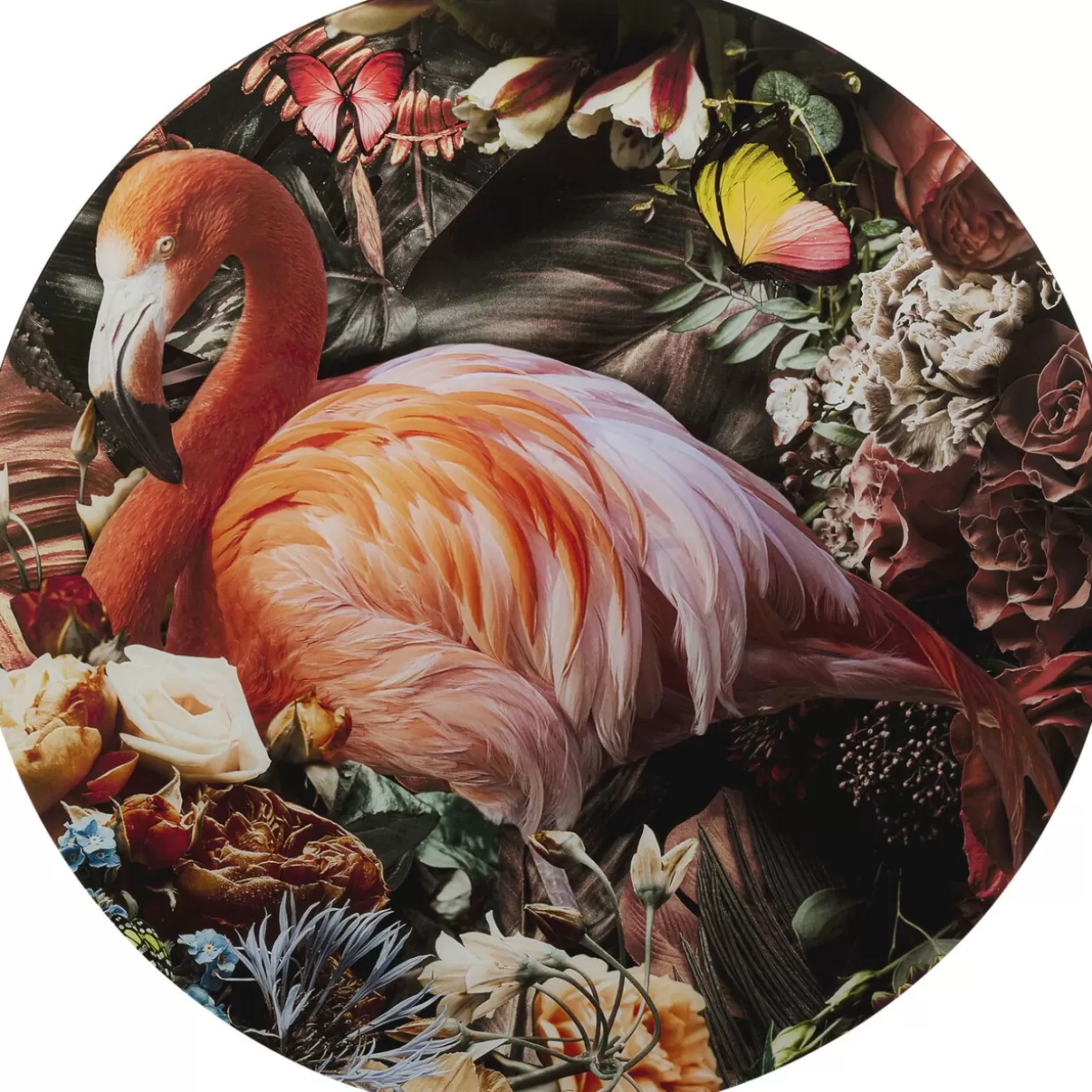 KARE Design Bilder | Glasbild Proud Flamingo O100Cm