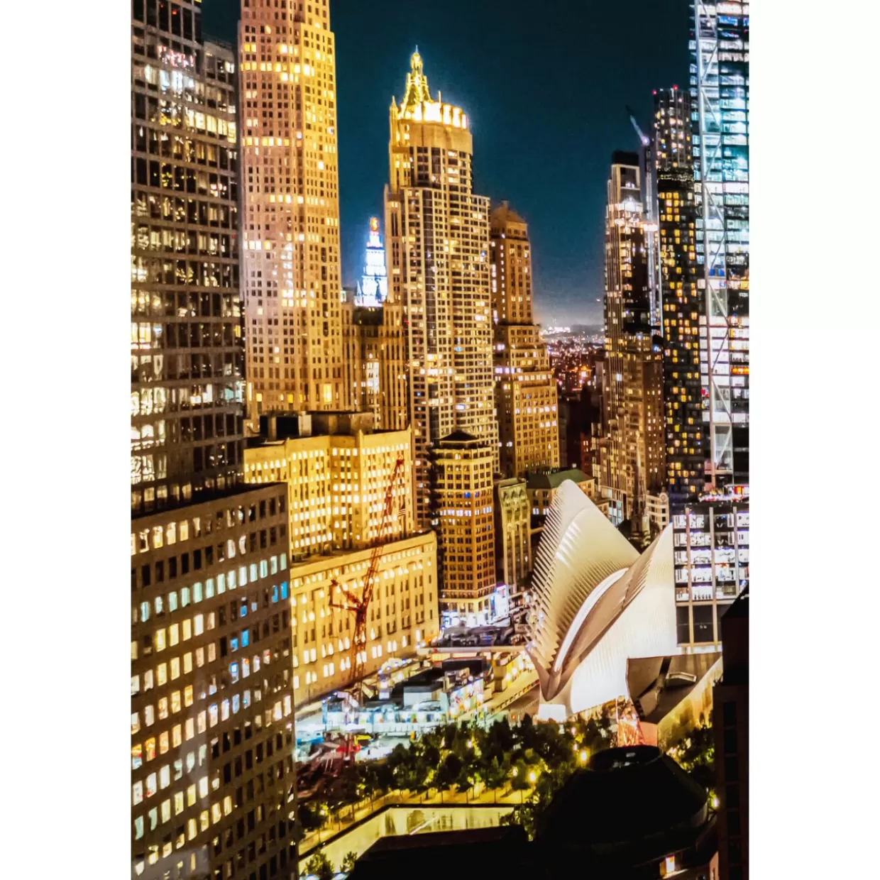 KARE Design Bilder | Glasbild Skyline Night 150X100Cm