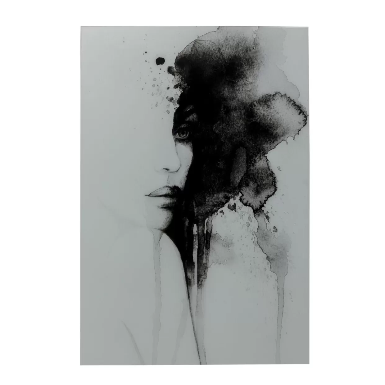 KARE Design Bilder | Glasbild Smokey Face 100X150Cm