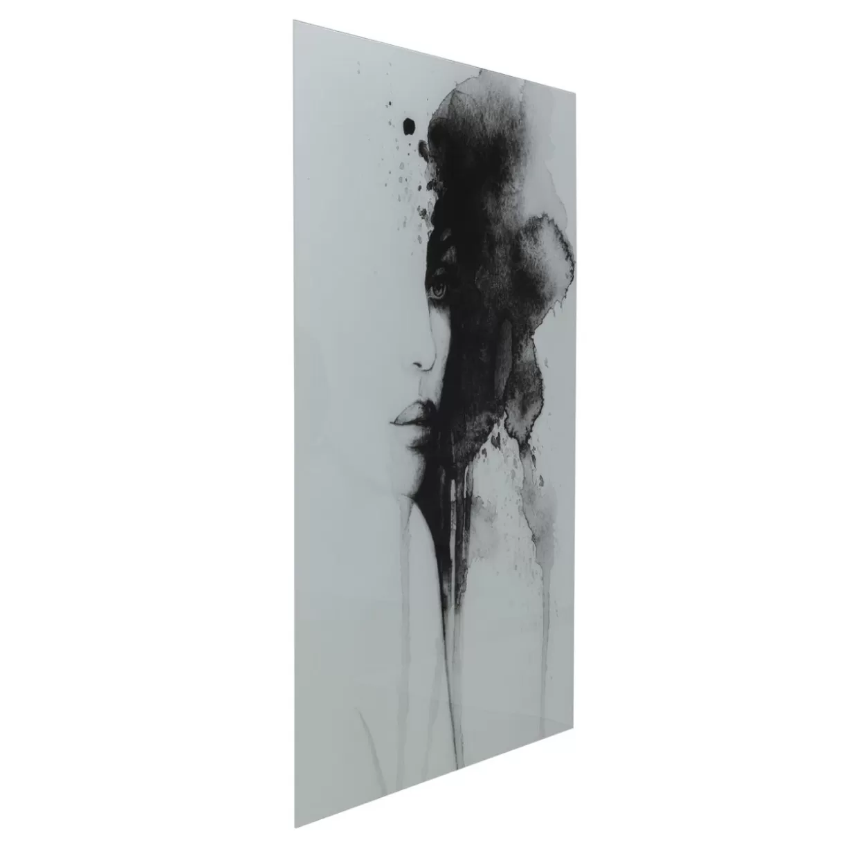 KARE Design Bilder | Glasbild Smokey Face 100X150Cm