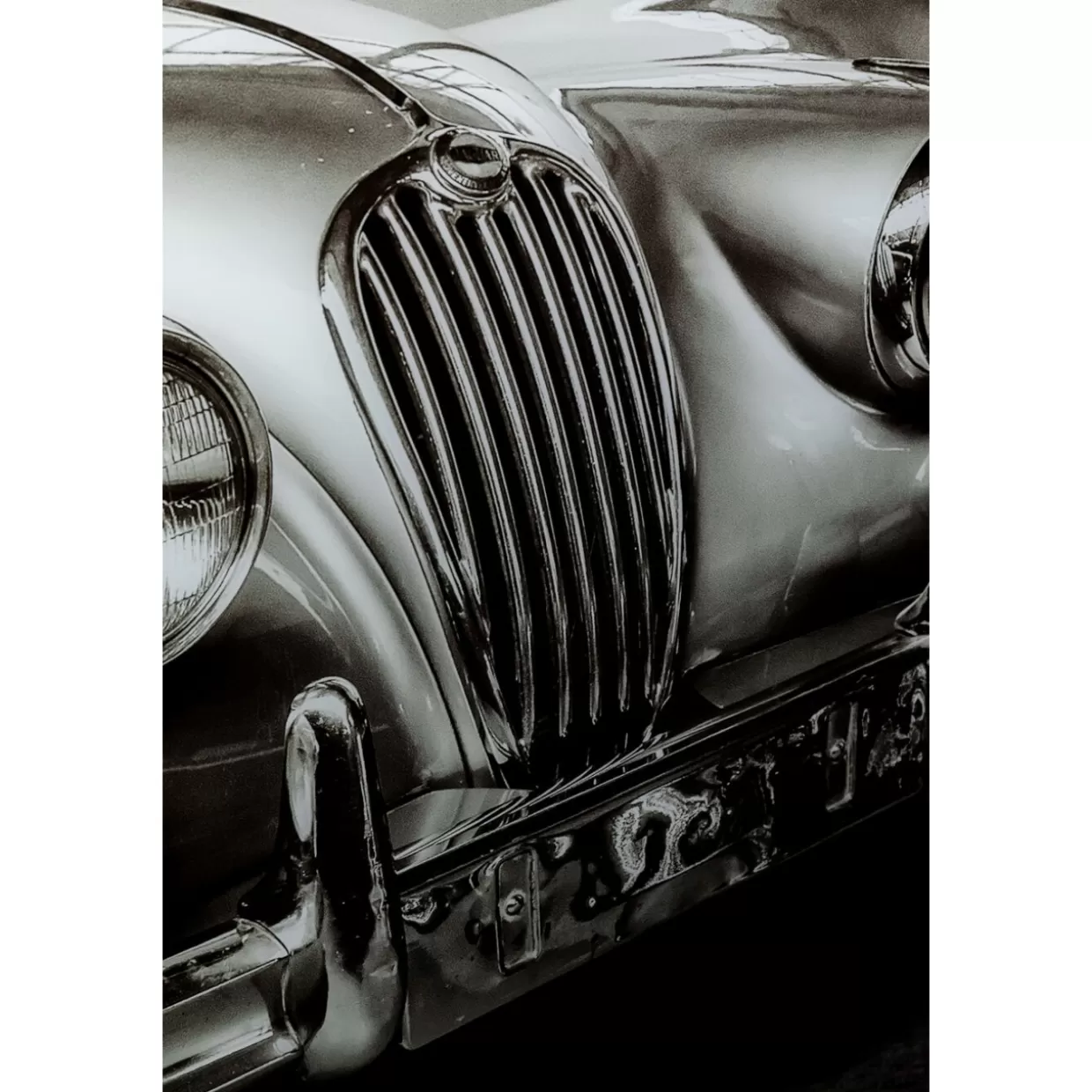 KARE Design Bilder | Glasbild Vintage Cabrio 150X100Cm