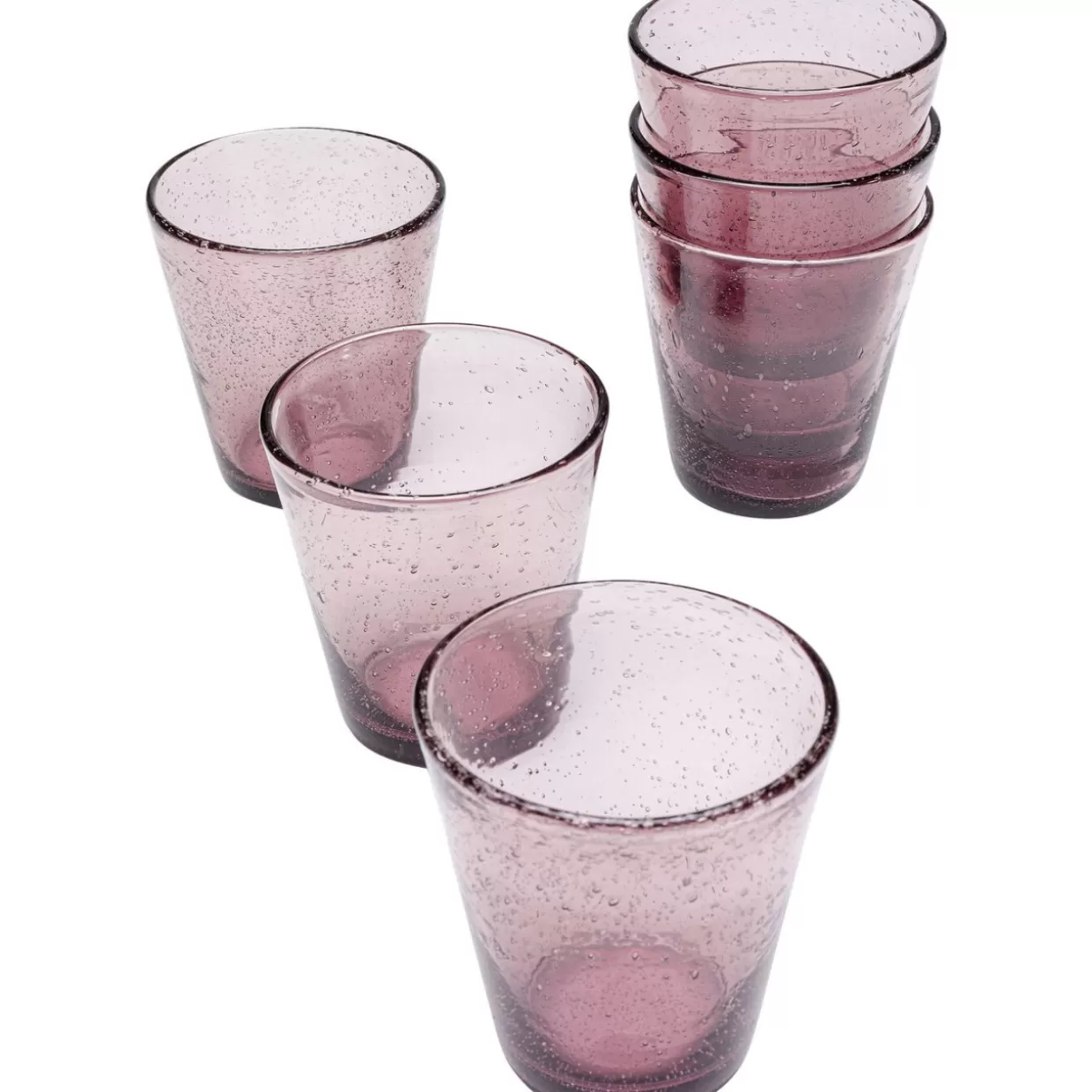 KARE Design Geschirr & Tischaccessoires | Glas-Set Bubble Mauve (6/Tlg.)