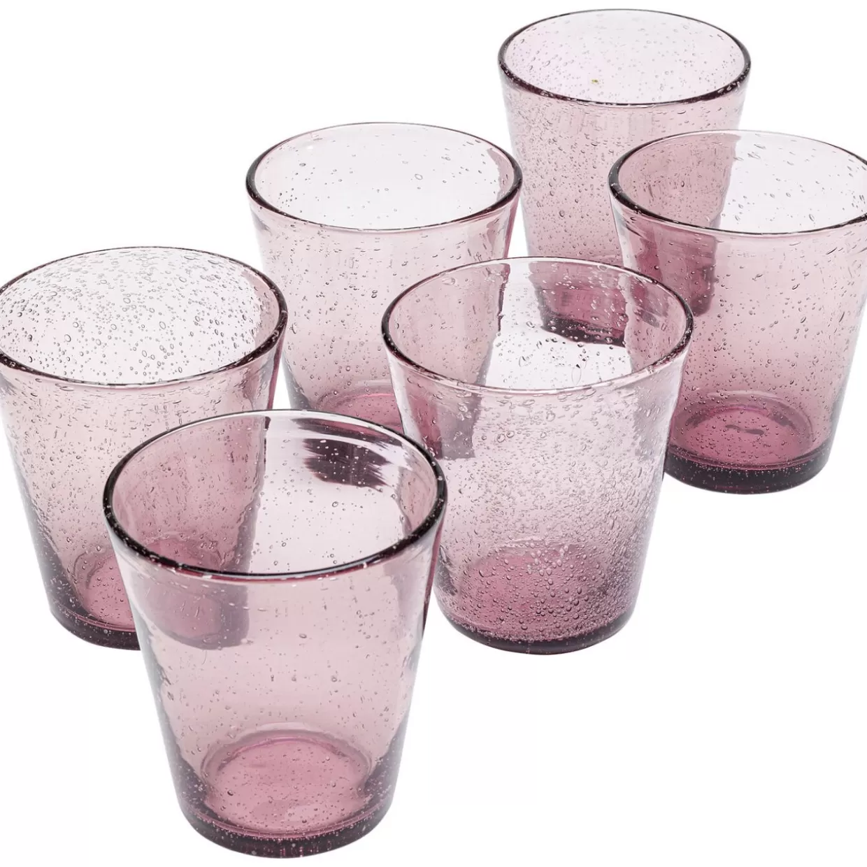 KARE Design Geschirr & Tischaccessoires | Glas-Set Bubble Mauve (6/Tlg.)