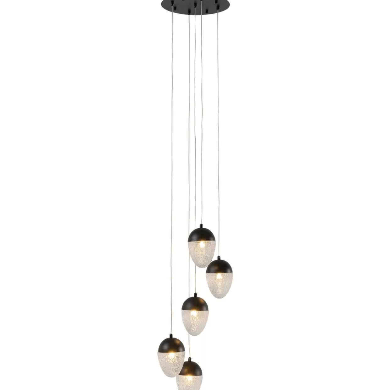 KARE Design Hängeleuchten | Hangeleuchte Frozen 5 Schwarz Matt O35Cm