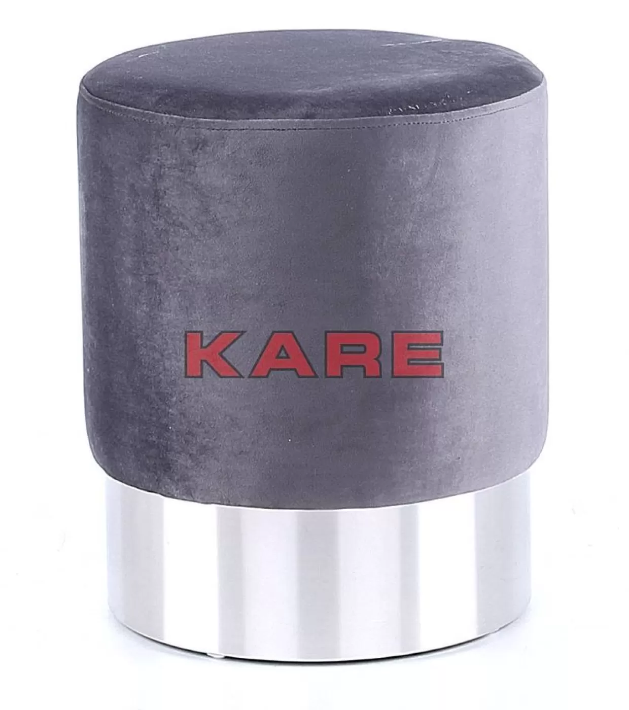 KARE Design Sitzbänke | Hocker Cherry Hellgrau Silver O35Cm