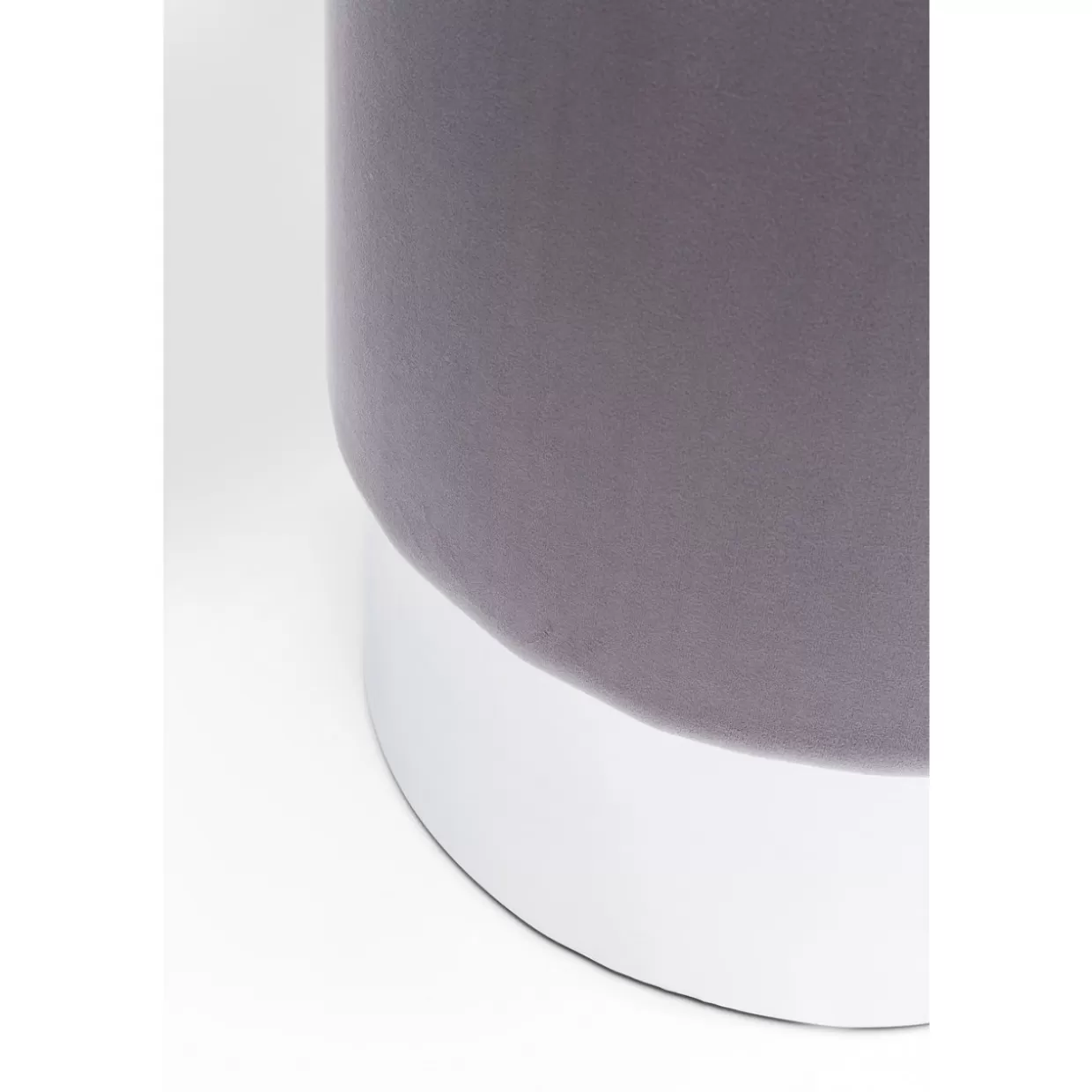 KARE Design Sitzbänke | Hocker Cherry Hellgrau Silver O35Cm