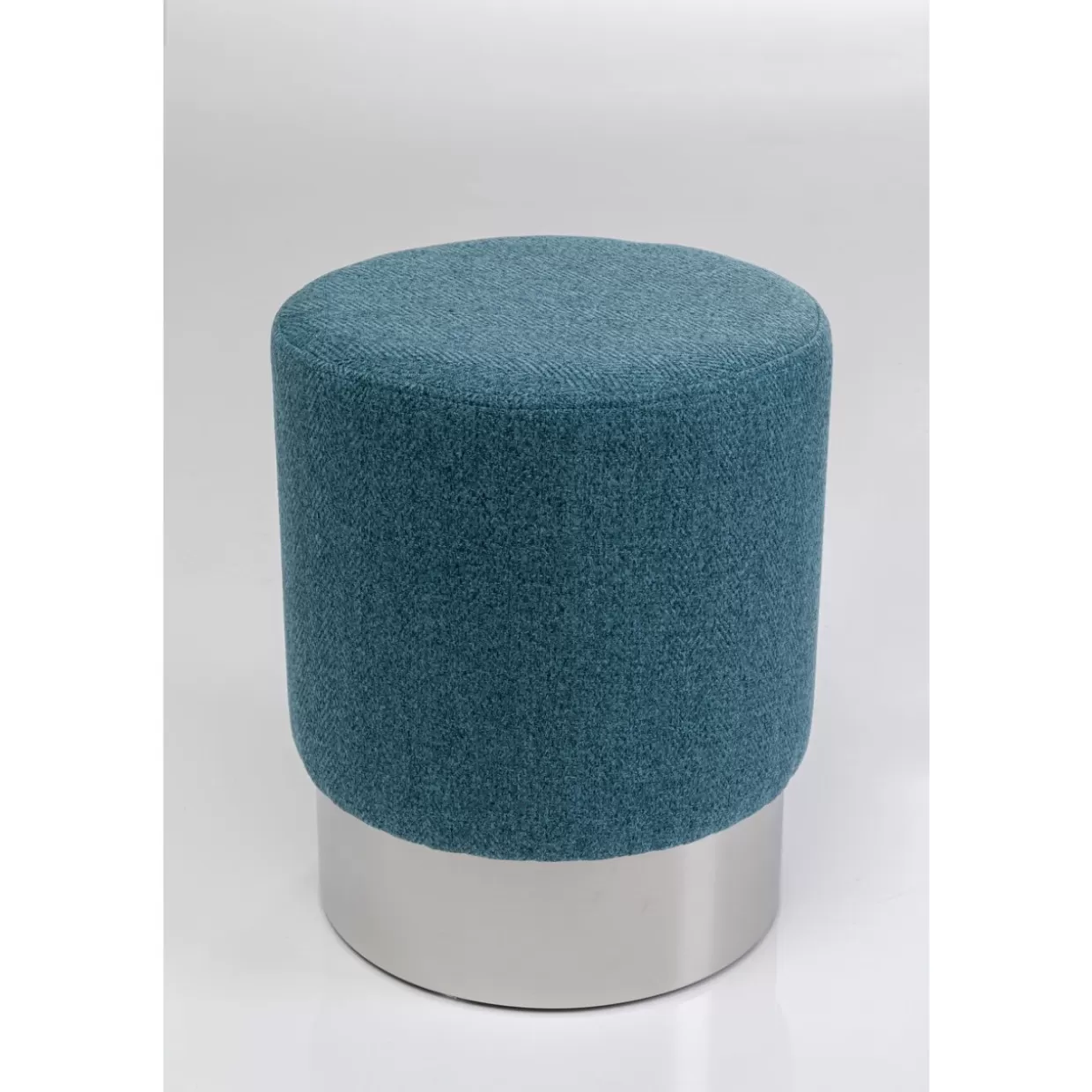 KARE Design Sitzbänke | Hocker Cherry Lina Blau Silver O35Cm