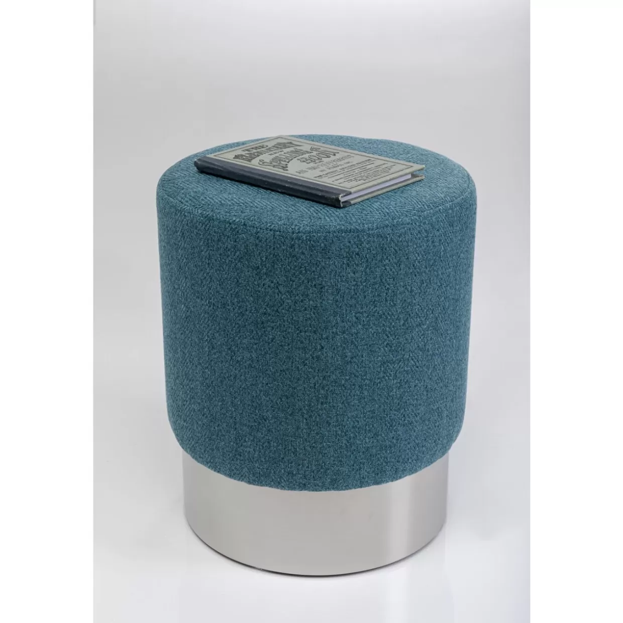 KARE Design Sitzbänke | Hocker Cherry Lina Blau Silver O35Cm
