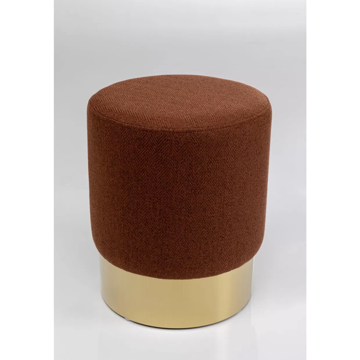 KARE Design Sitzbänke | Hocker Cherry Lina Braun Brass O35Cm