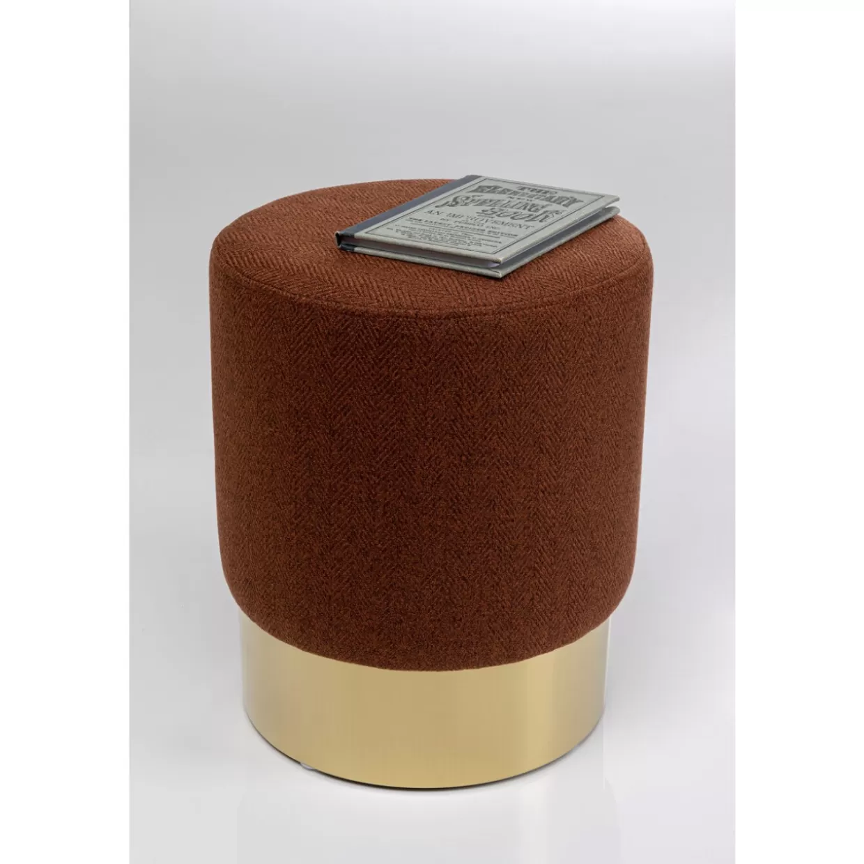 KARE Design Sitzbänke | Hocker Cherry Lina Braun Brass O35Cm