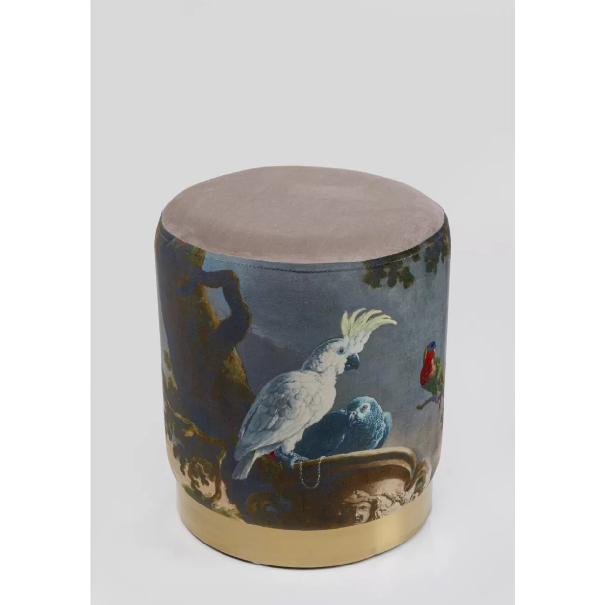 KARE Design Sitzbänke | Hocker Cherry Parrot Brass O32Cm