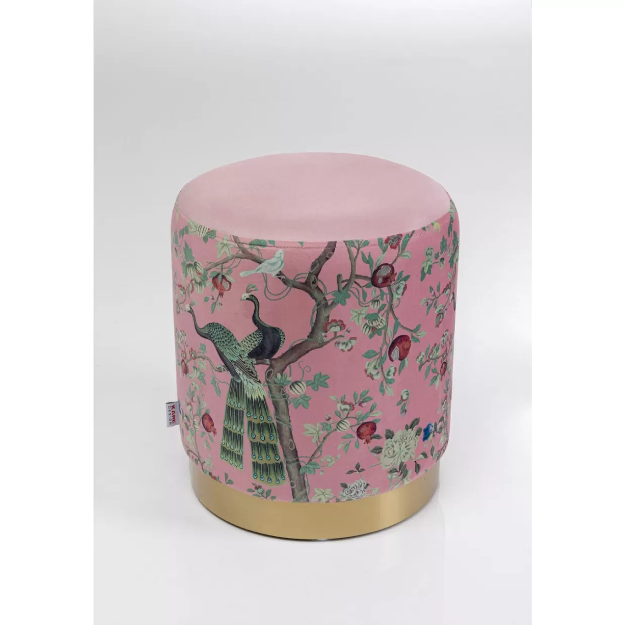 KARE Design Sitzbänke | Hocker Cherry Peacock Brass O32Cm