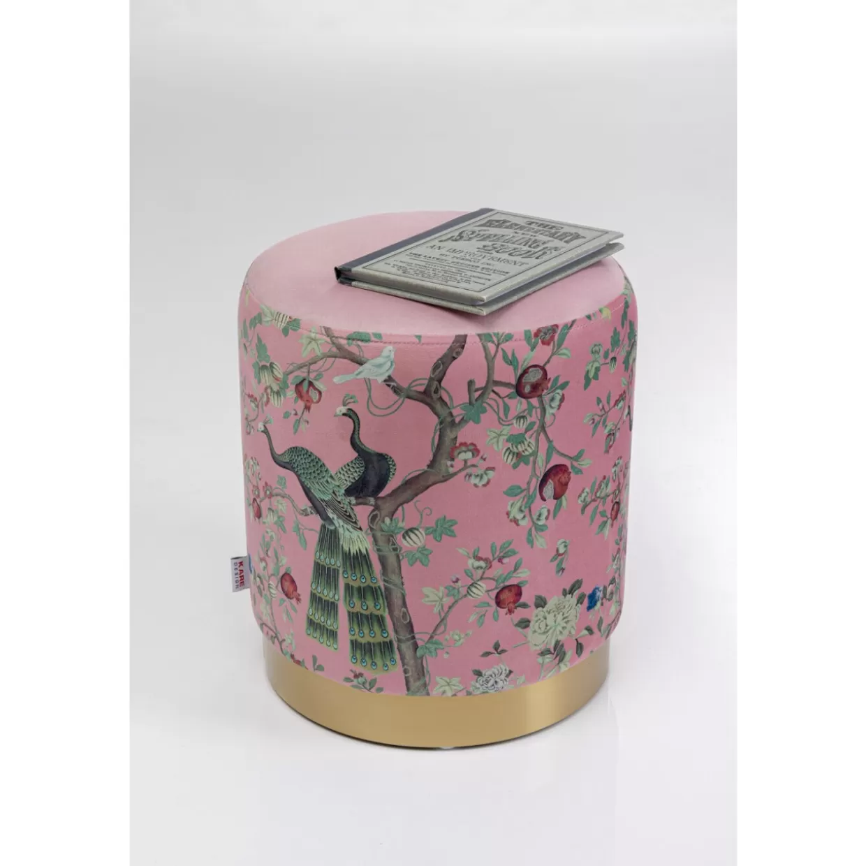 KARE Design Sitzbänke | Hocker Cherry Peacock Brass O32Cm