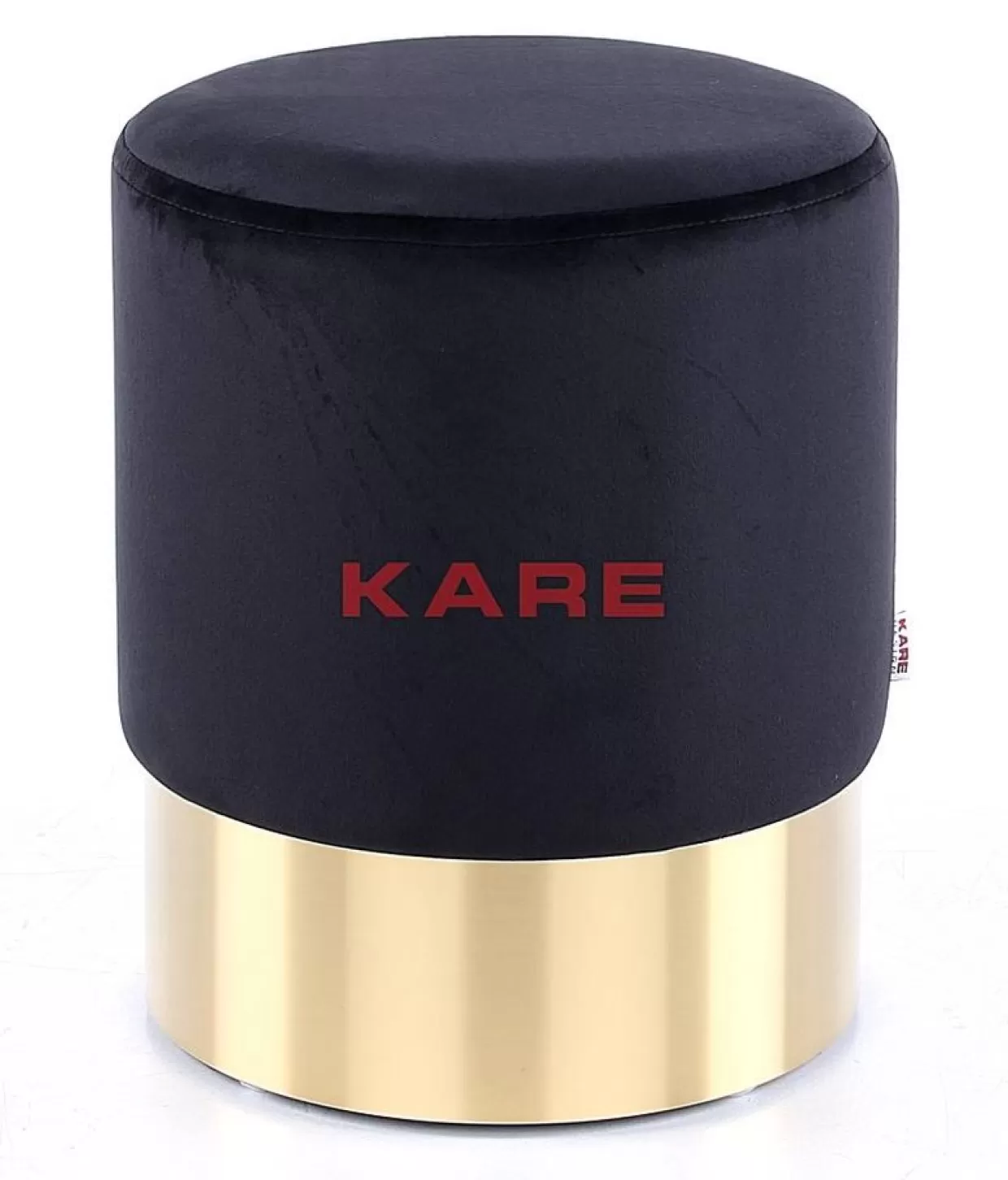 KARE Design Sitzbänke | Hocker Cherry Schwarz Brass O35Cm