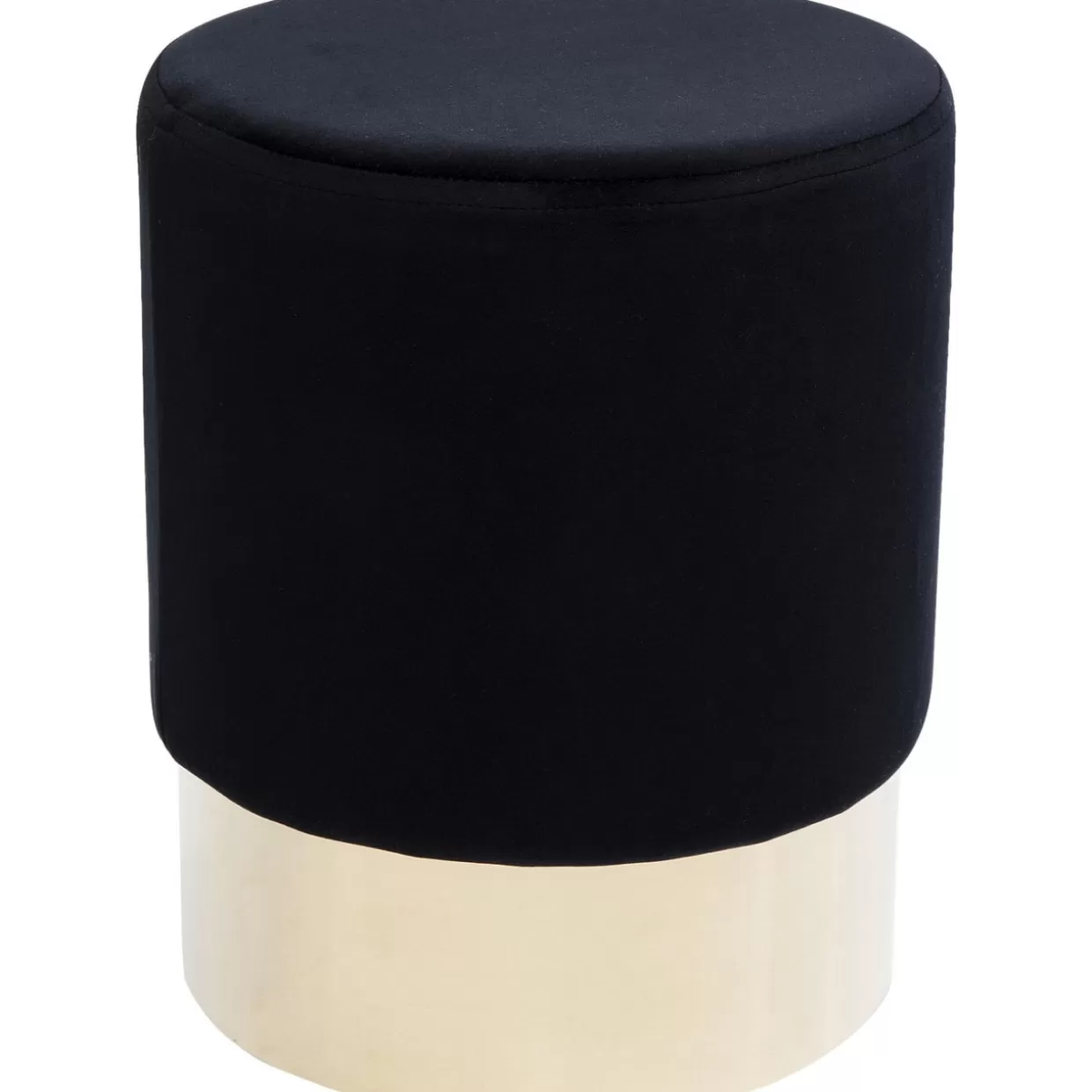 KARE Design Sitzbänke | Hocker Cherry Schwarz Brass O35Cm
