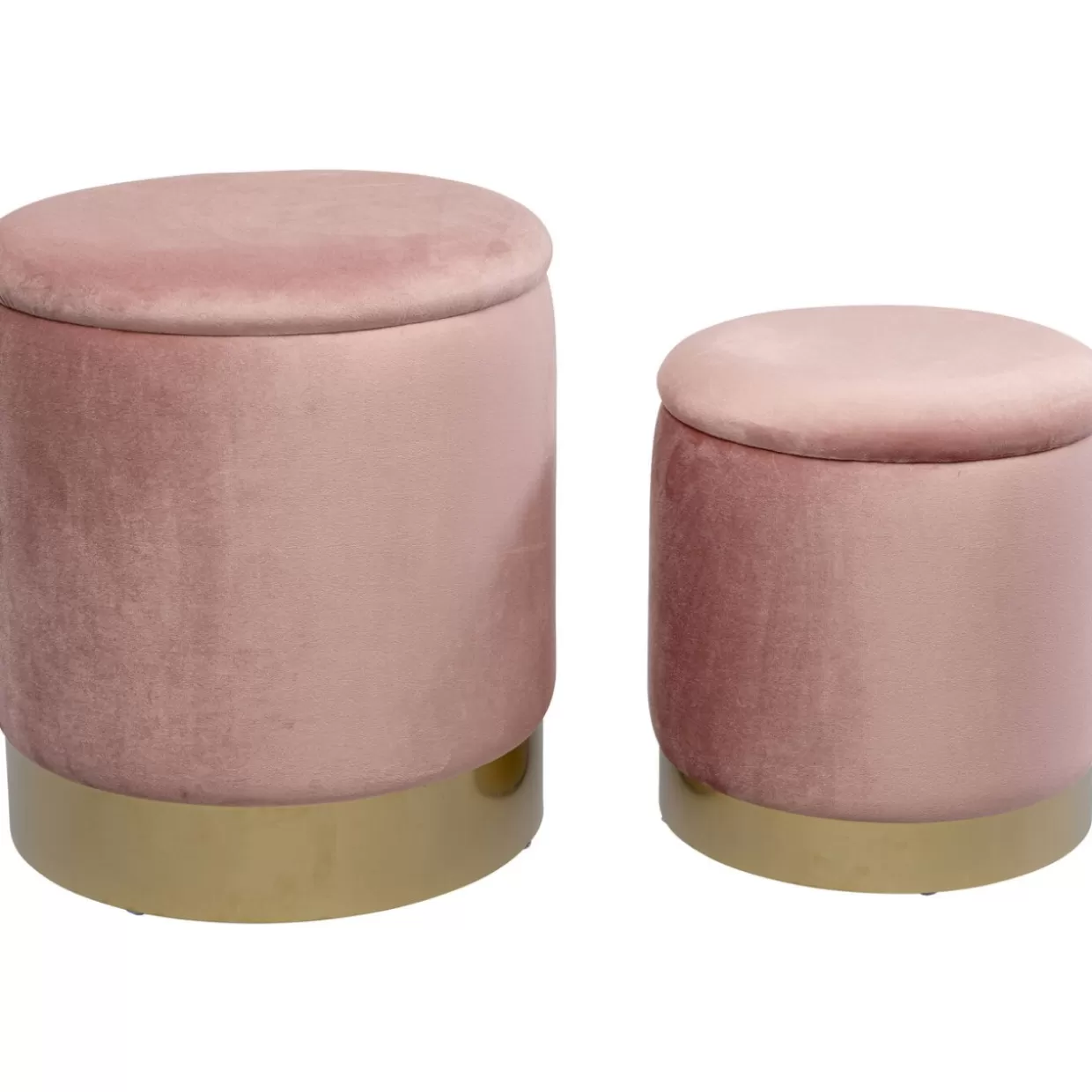 KARE Design Sitzbänke | Hocker Cherry Storage Rose Brass (2/Set)