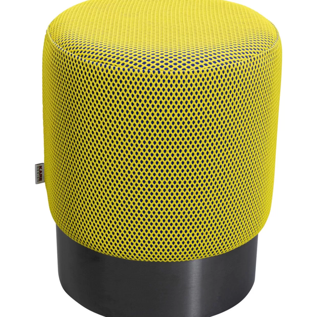 KARE Design Sitzbänke | Hocker Jody Gelb Schwarz Mesh Schwarz O35Cm