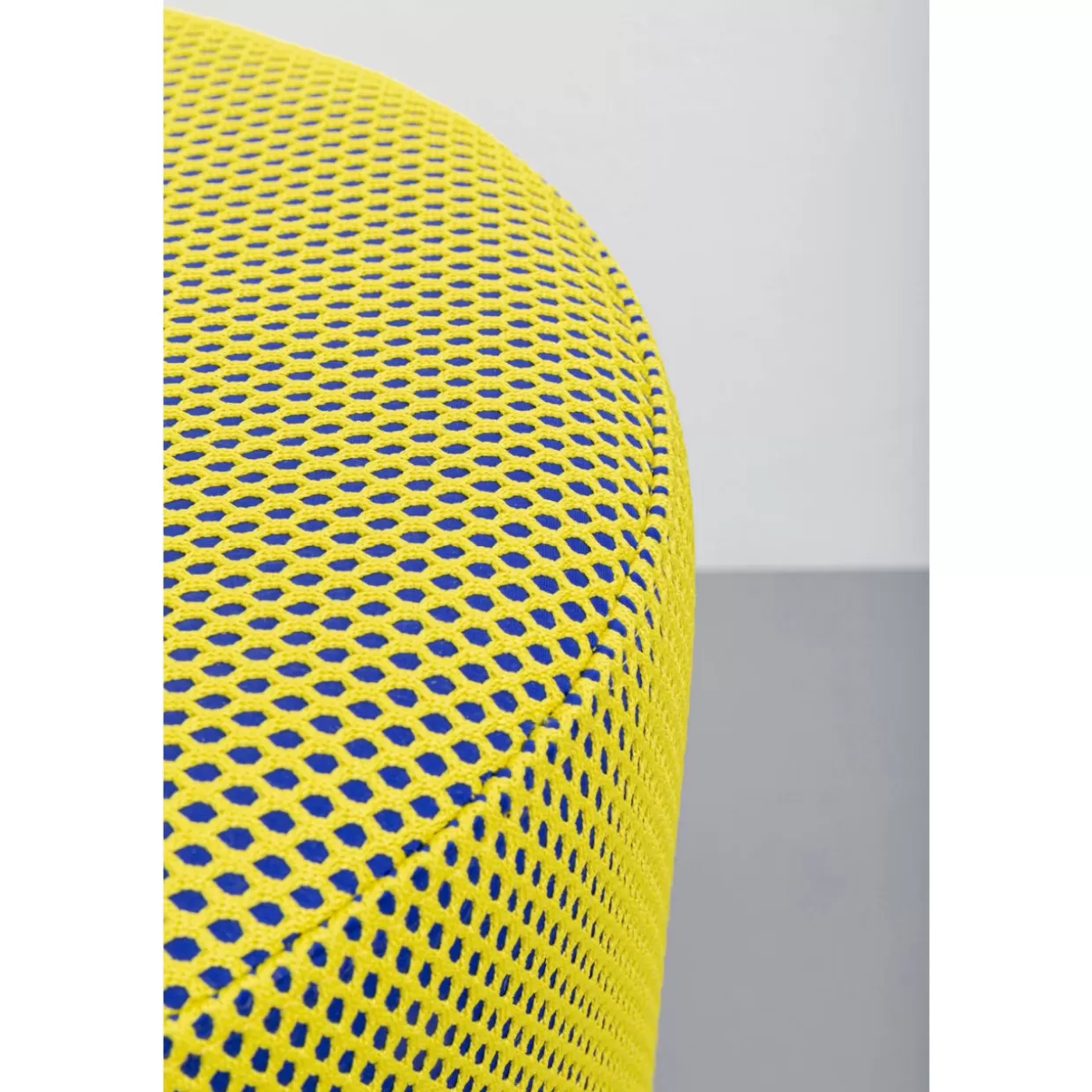 KARE Design Sitzbänke | Hocker Jody Gelb Schwarz Mesh Schwarz O35Cm