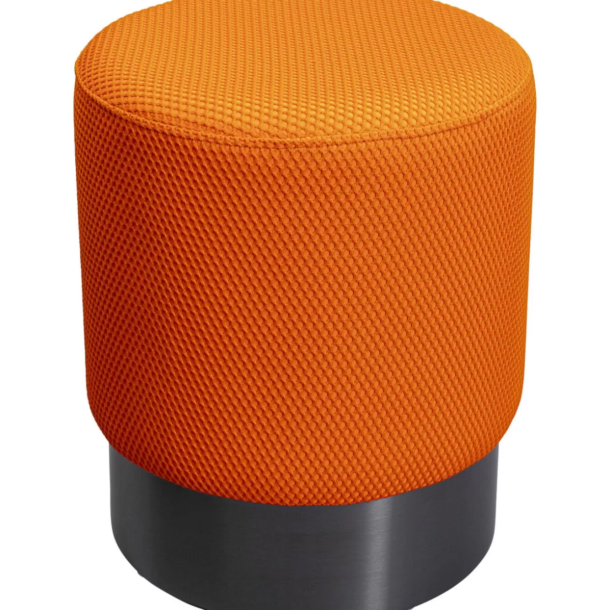 KARE Design Sitzbänke | Hocker Jody Orange Mesh Schwarz O35Cm