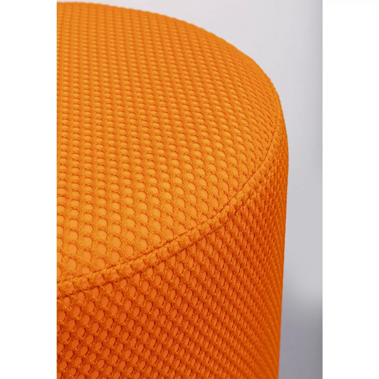 KARE Design Sitzbänke | Hocker Jody Orange Mesh Schwarz O35Cm
