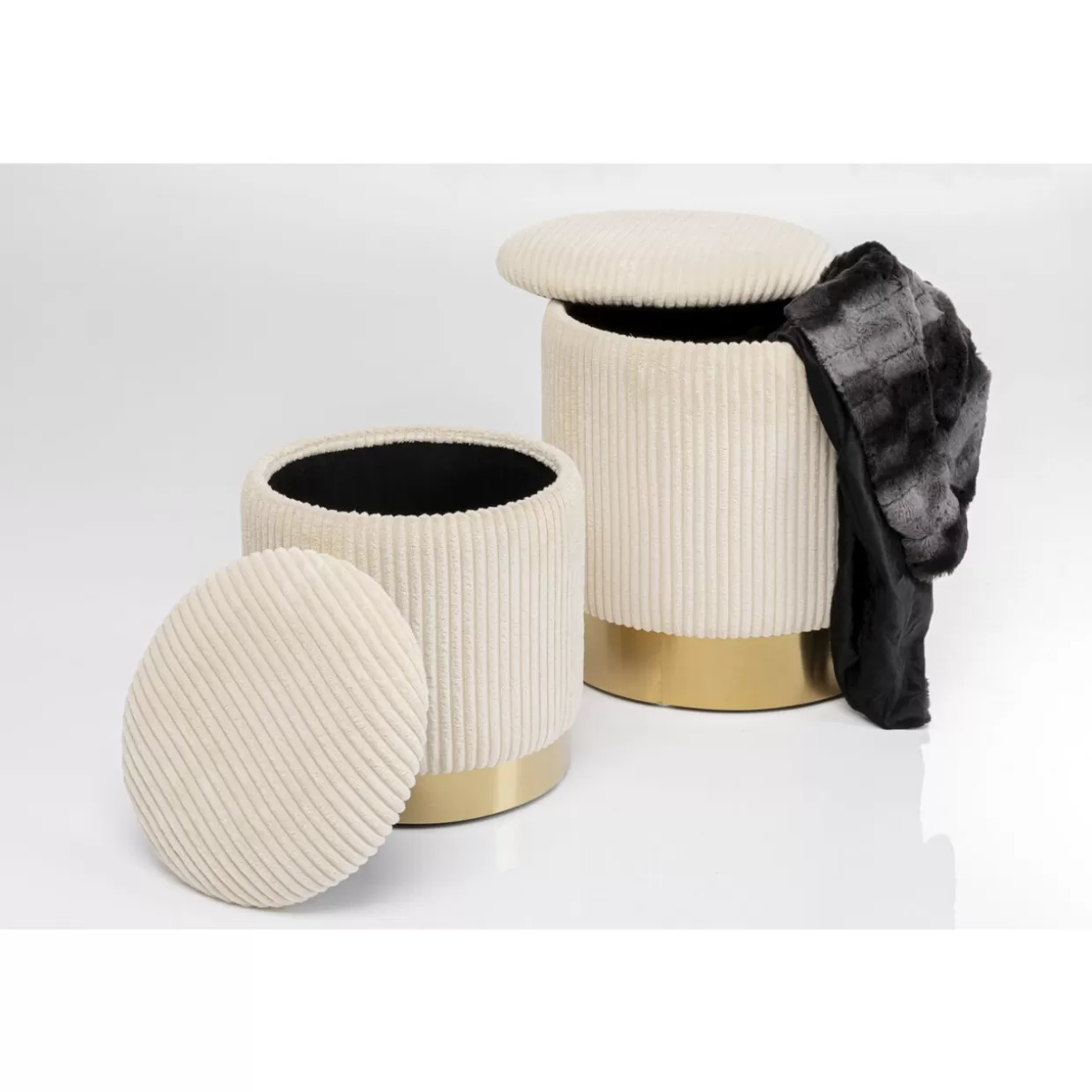 KARE Design Sitzbänke | Hocker Plush (2/Set)