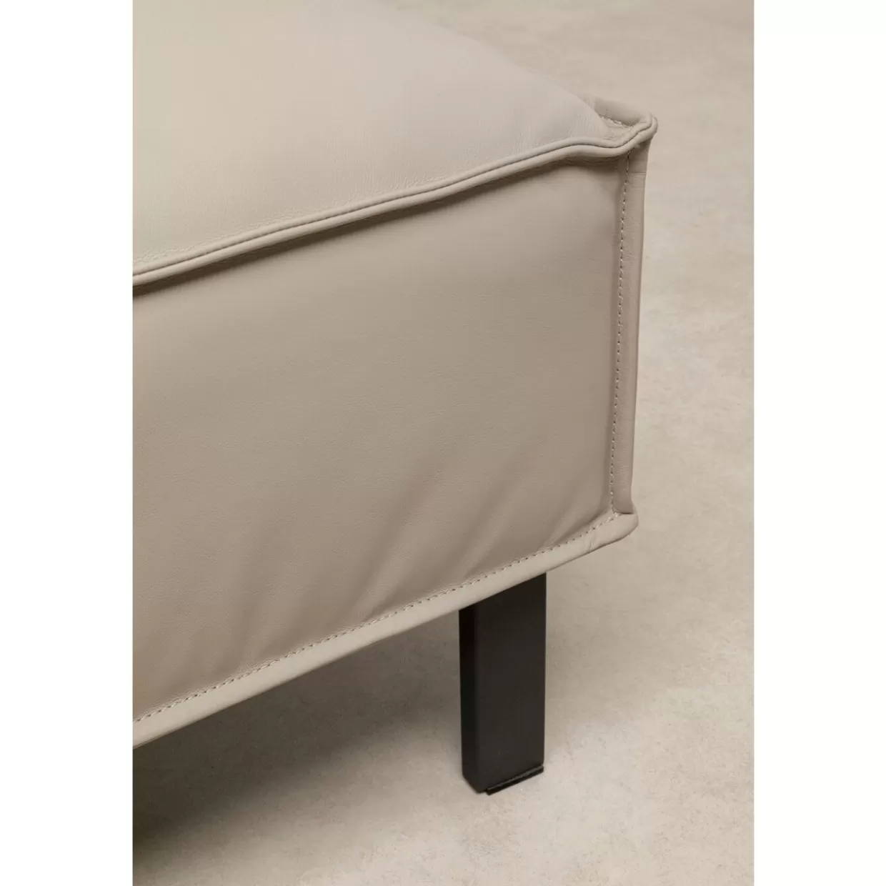 KARE Design Sitzbänke | Hocker Victor Leder Grau