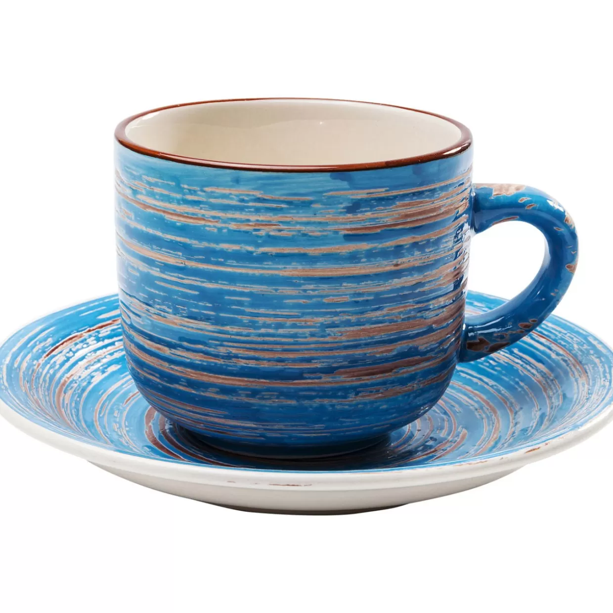 KARE Design Geschirr & Tischaccessoires | Kaffeetasse Swirl Blau (2/Set)