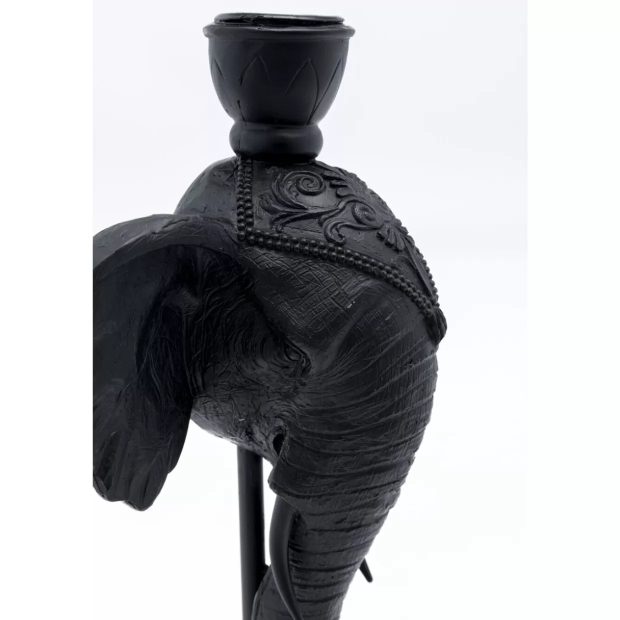 KARE Design Kerzenständer & Laternen | Kerzenständer Elephant Head Schwarz 36Cm
