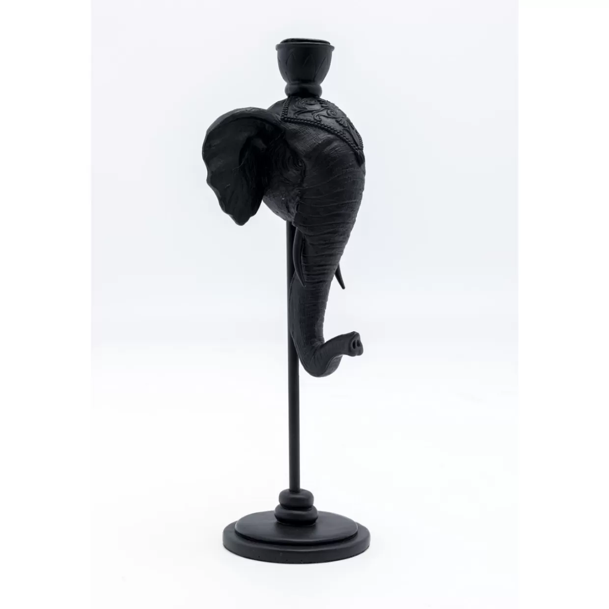KARE Design Kerzenständer & Laternen | Kerzenständer Elephant Head Schwarz 36Cm