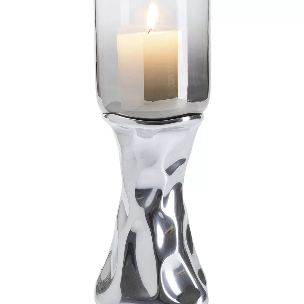 KARE Design Kerzenständer & Laternen | Kerzenständer Jade Silber 33Cm