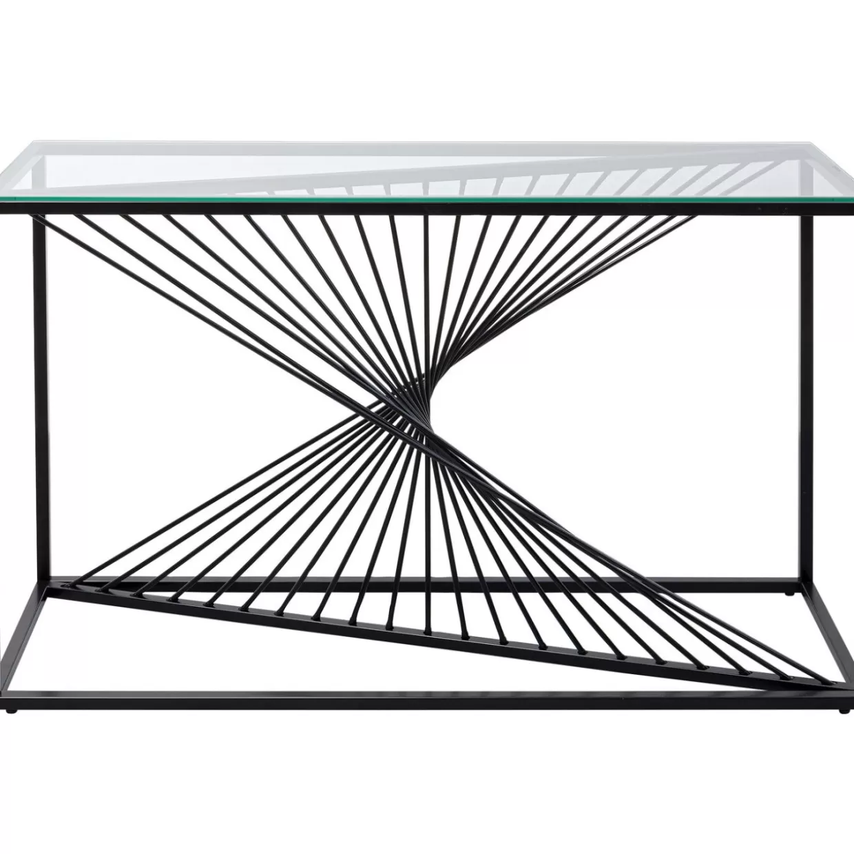 KARE Design Kommoden & Sideboards | Konsole Laser Schwarz Klarglas 120X40Cm