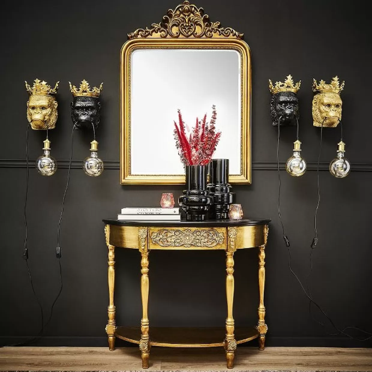 KARE Design Kommoden & Sideboards | Konsole Lv Gold-Schwarz