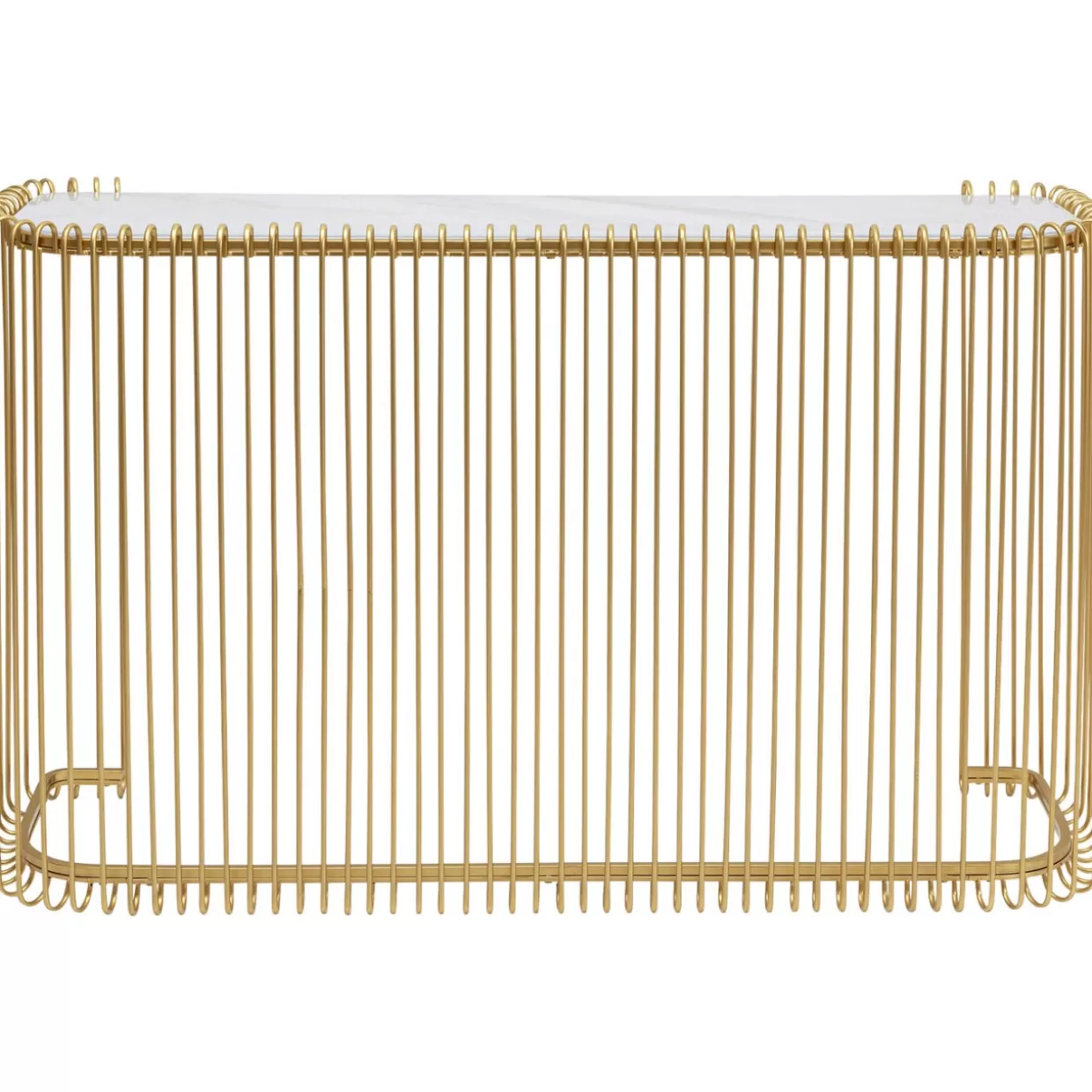 KARE Design Kommoden & Sideboards | Konsole Wire Glas Marble Gold 142X89Cm