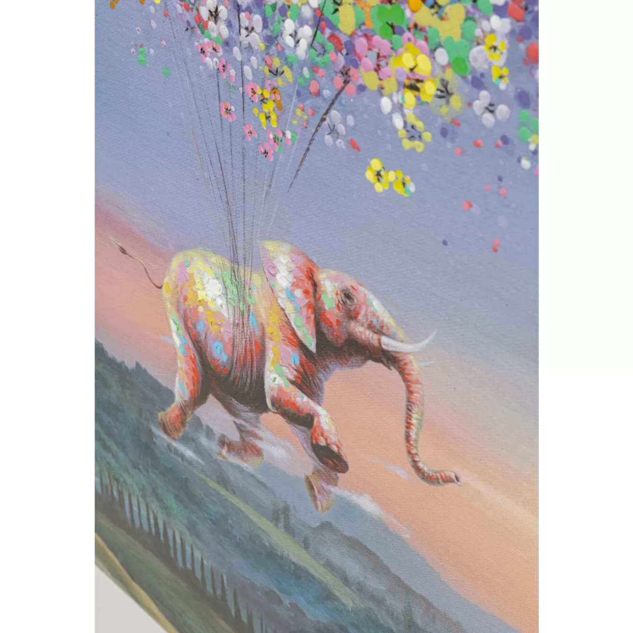 KARE Design Bilder | Leinwandbild Flying Elephant At Night 80X100Cm