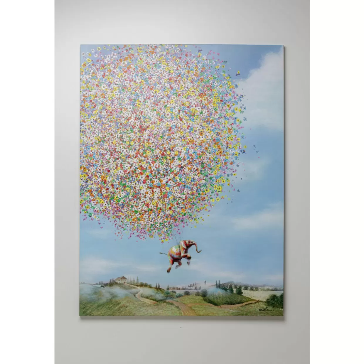 KARE Design Bilder | Leinwandbild Flying Elephant In Day 80X100Cm