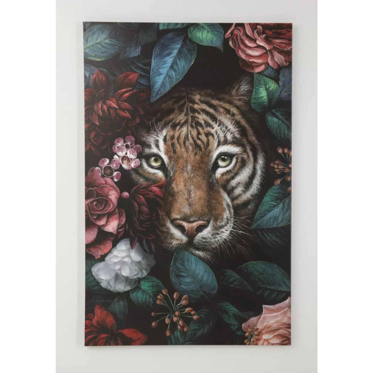 KARE Design Bilder | Leinwandbild Tiger In Flower 90X140Cm