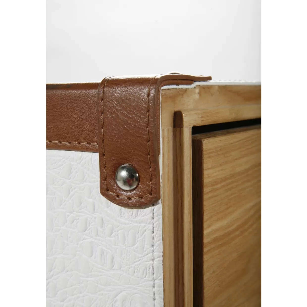 KARE Design Regale | Schrankkoffer Croco White Cosmopolitan