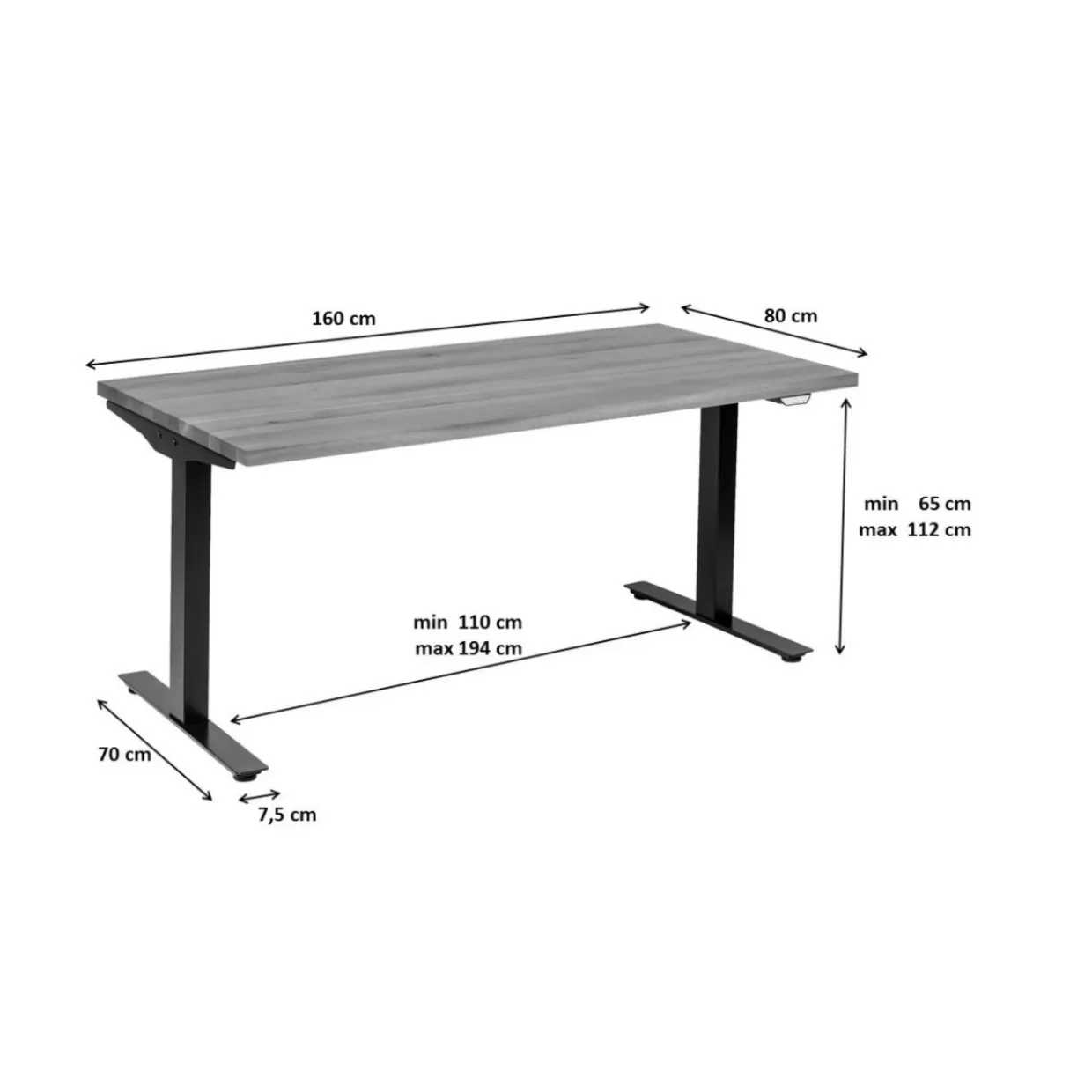 KARE Design Tische | Schreibtisch Office Symphony Eiche Schwarz 160X80