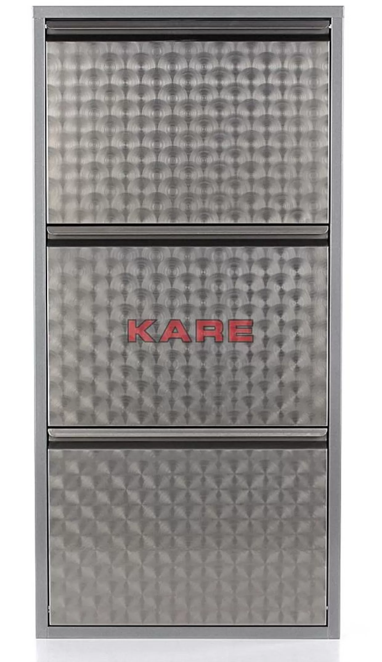 KARE Design Kleinmöbel & Sonstiges | Schuhkipper Caruso 3-Er Silber/Geflext