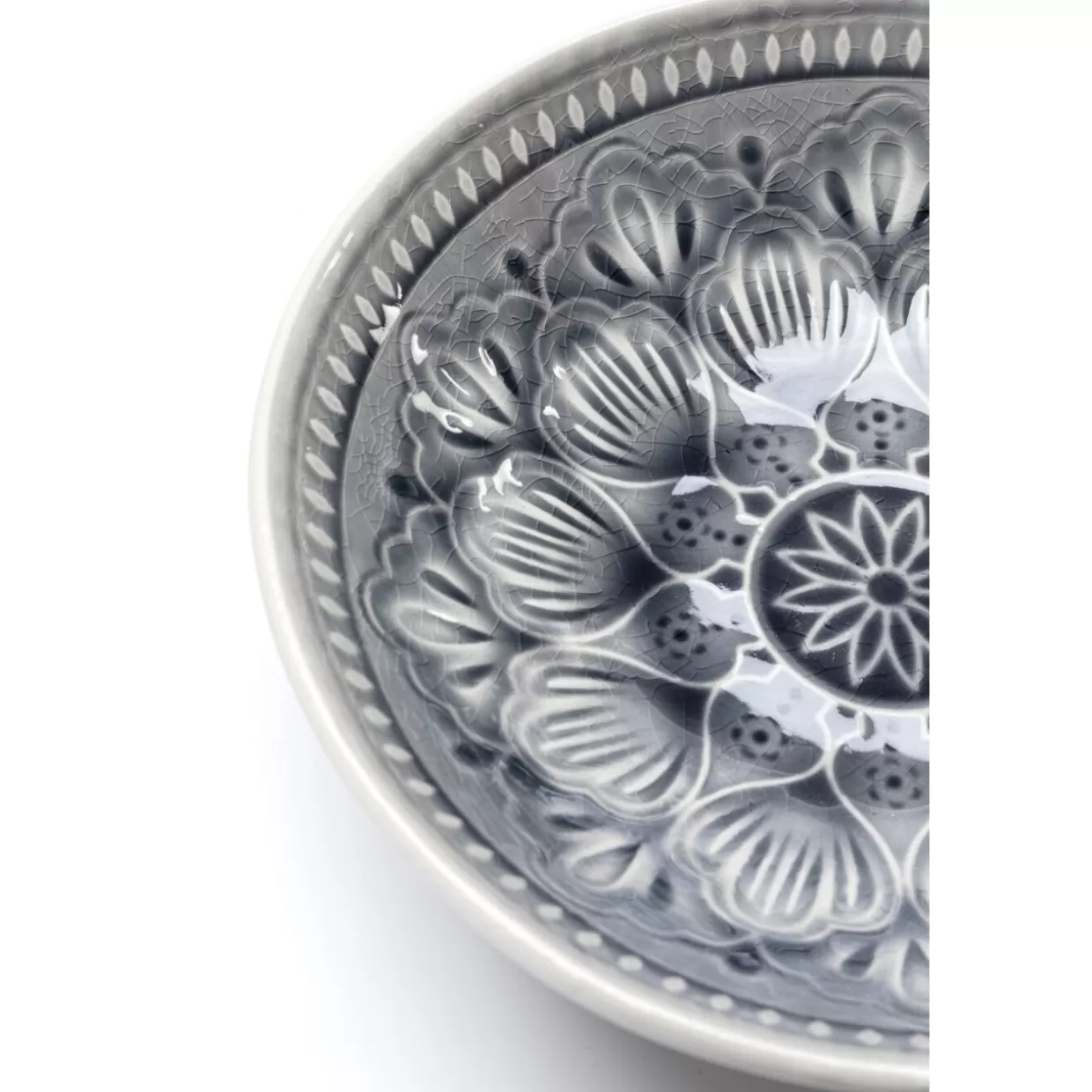 KARE Design Geschirr & Tischaccessoires | Schussel Sicilia Mandala Grau O18