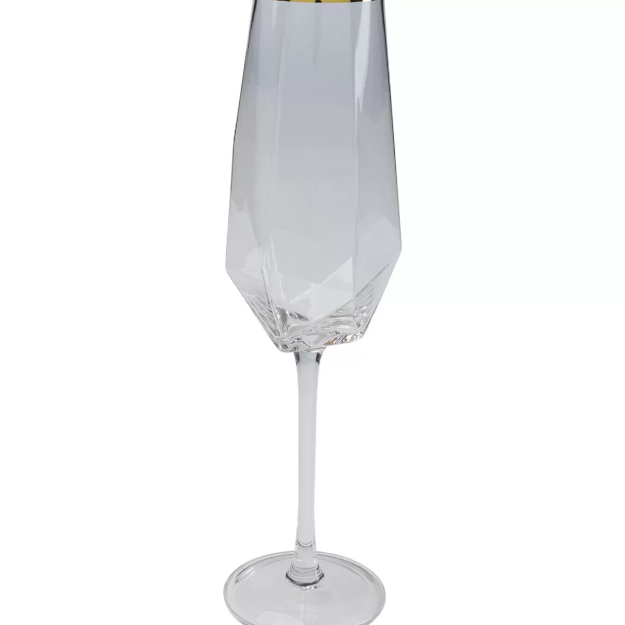 KARE Design Geschirr & Tischaccessoires | Sektglas Diamond Gold Rim