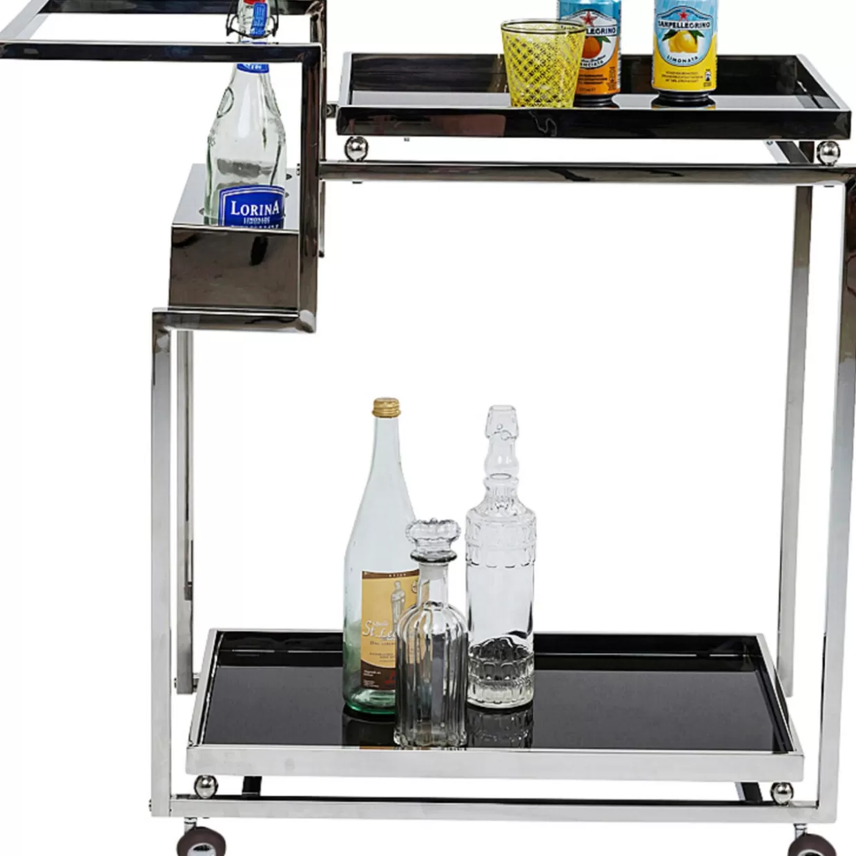 KARE Design Tische | Servierwagen Barfly Silber