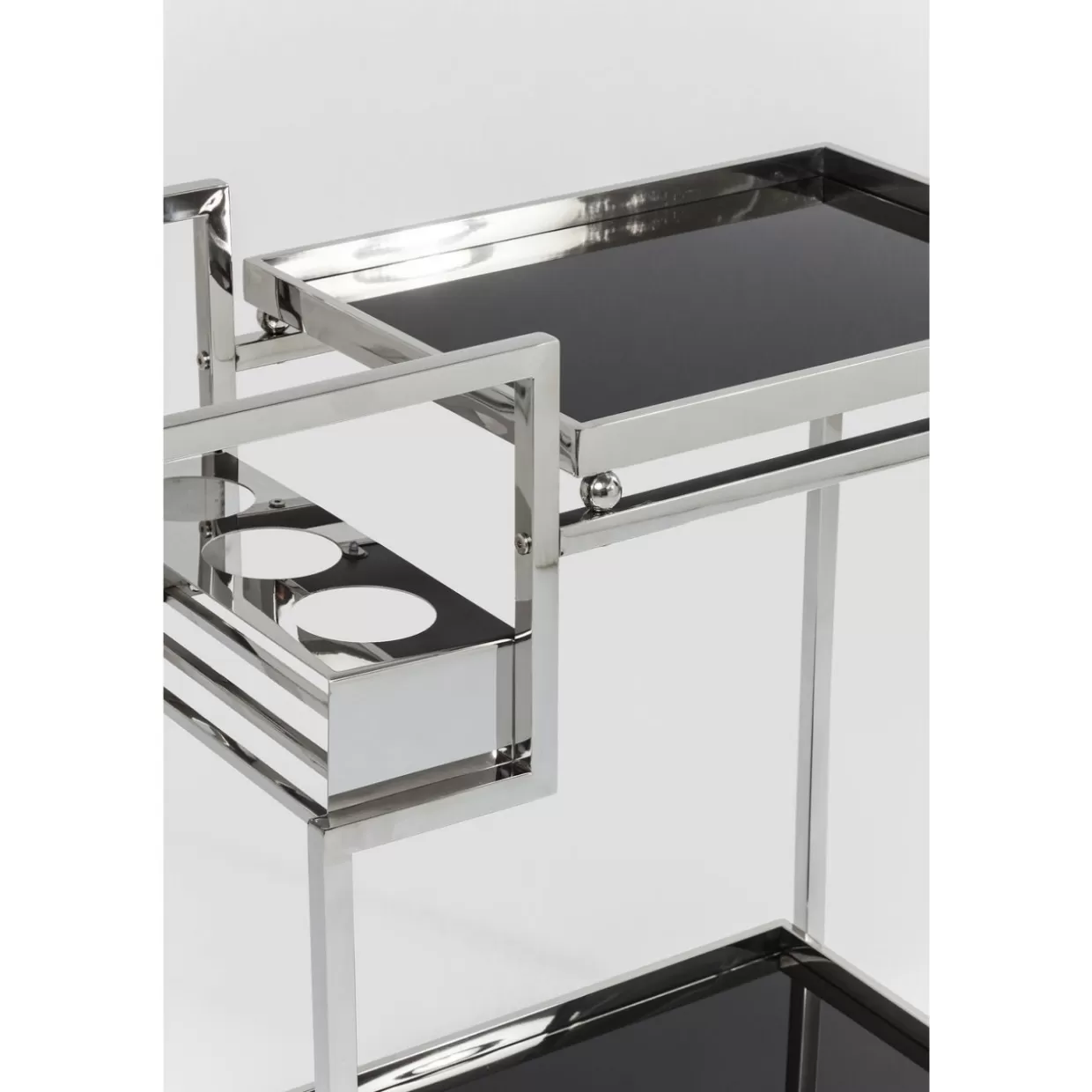 KARE Design Tische | Servierwagen Barfly Silber