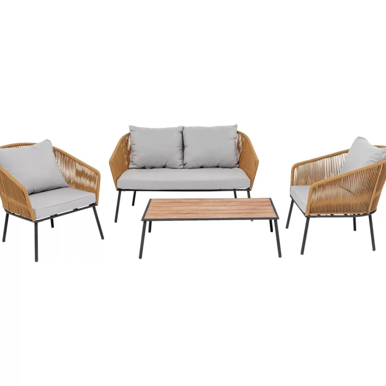 KARE Design Outdoormöbel | Sitzgruppe Elba Quattro Natur (4/Tlg.)
